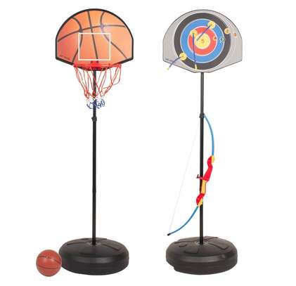 2 en 1 - Panier de basket-ball et tir à l'arc sur pied image 4