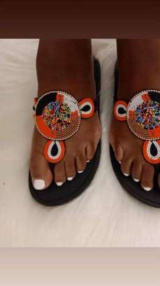 Chaussures Africaine perlé en cuir image 9