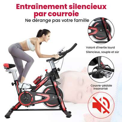 Vélo D'intérieur Vélo Stationnaire avec Écran LCD image 8