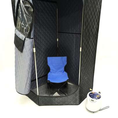 Cabine sauna portable électrique avec siège pliable image 2