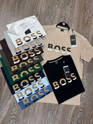 Boss t-shirt coton logo homme multi-couleurs image 2