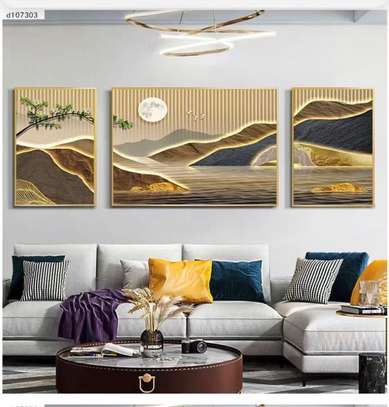 Ensemble 3 tableaux modernes 1m40/60cm image 4
