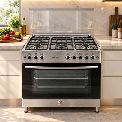 CUISINIERE ELACTRON 5FEUX 90X60 INOX EL6090 image 2