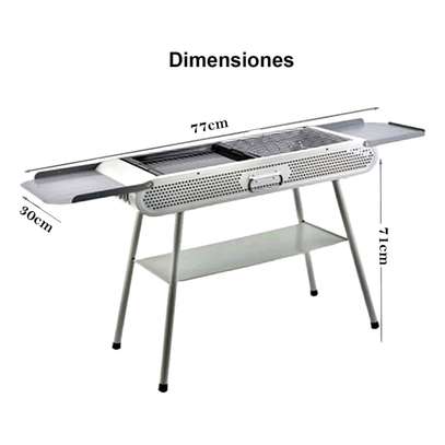 Barbecue pliable acier avec une grande surface de cuisson image 5