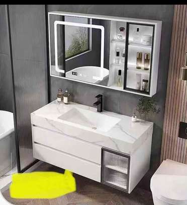 Meuble salle de bain  LED avec rangements image 2