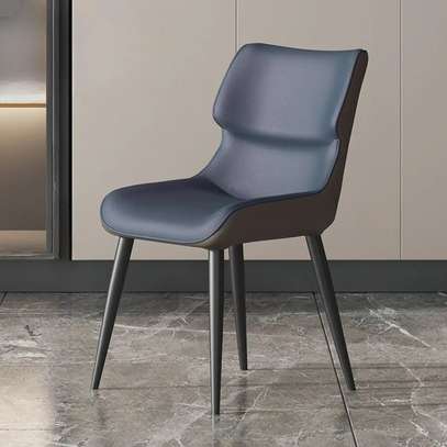 Chaise simili cuir  design moderne métal noir image 7