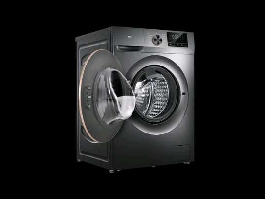 Lave-linge frontal grande capacité gris métallique tactile image 3