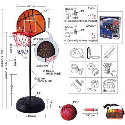 Ensemble 2 en 1 Jeu de basket-ball avec jeu de fléchettes image 3