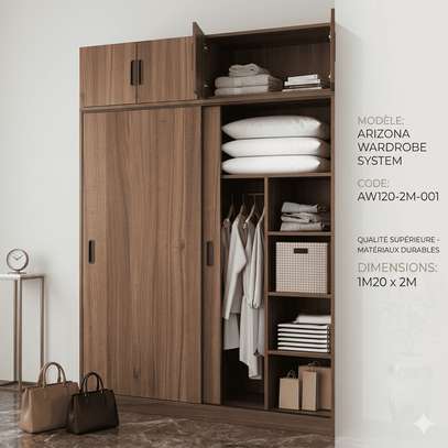 Armoire Bois Massif 1m20 x 2m image 2