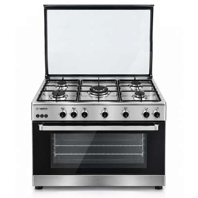 CUISINIERE 5FEUX VERTA 90X60 A GAZ GRIS 95NAGCFM image 2