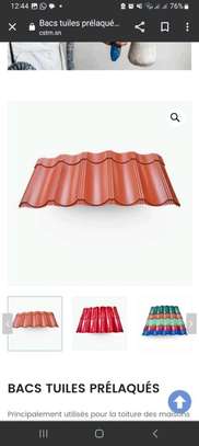 Bacs tuiles prélaqués bleu acier toiture résistante image 2
