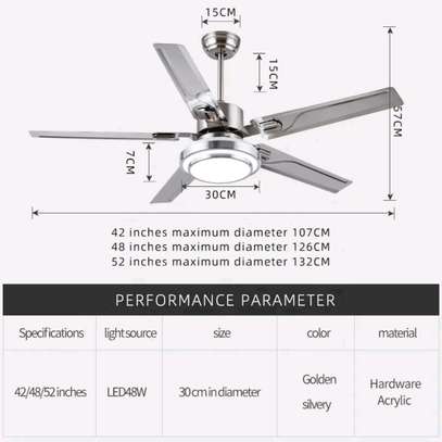 Ventilateur de Plafond 52 Pouces avec Éclairage LED Intégré image 4
