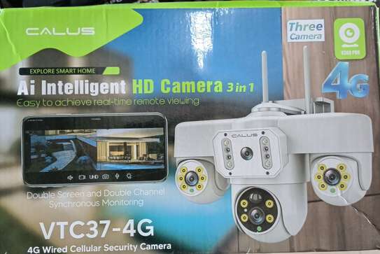 Caluscm - Caméra de surveillance solaire 3-en-1 avec IA image 6