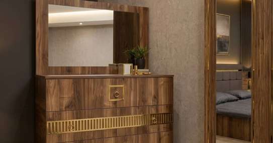 CHAMBRE A COUCHER 6BATTANTS 5PIECES MILA MARRON CAC012 image 4