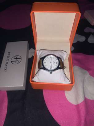 Hush Puppies montre cuir marron cadran blanc quartz image 6