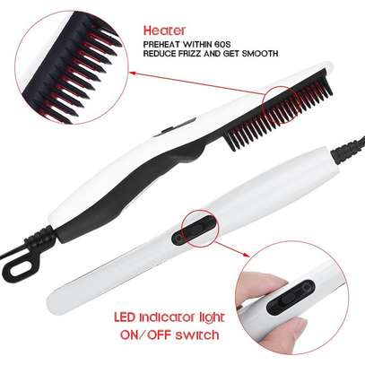 Brosse à cheveux chauffante, lisseur électrique pour barbe image 10