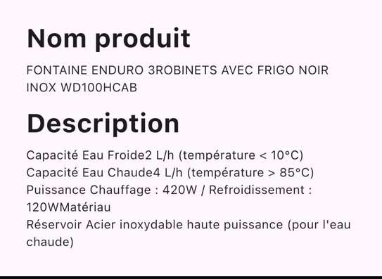 Distributeur d'eau chaud/froid noir argent compact image 4