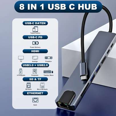 Adaptateur USB C vers HDMI, 8-en-1, Multiport image 4