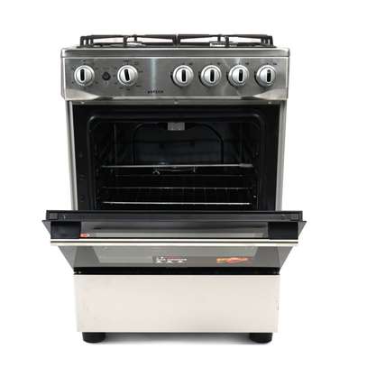 CUISINIERE ASTECH 4FEUX 60X60+FOUR A GAZ FULL OPTION GRIS image 4