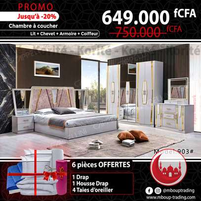 Ensemble chambre 6 pièces design moderne blanc image 15