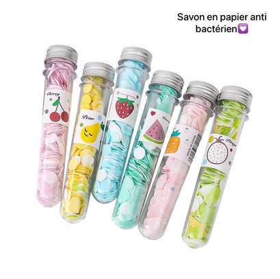 Coffret savons fruités 580g en tubes transparents image 2