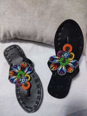Sandales artisanal original perlé en cuir image 12