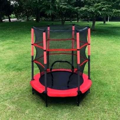 Trampoline enfants 140cm diamètre – Filet de sécurité 360° image 2