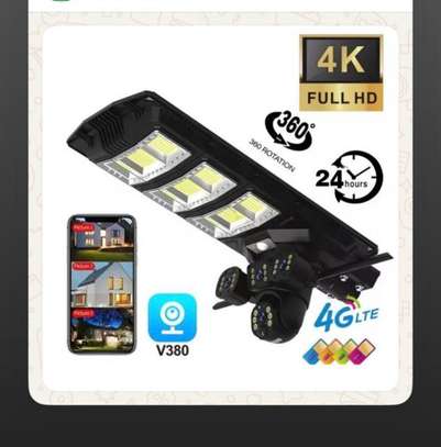 Caméra solaire 4K 360° avec 4G LTE et LED image 2