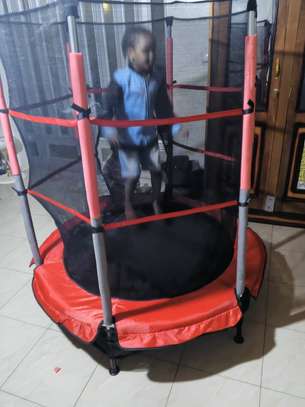 Trampoline enfants 140cm diamètre – Filet de sécurité 360° image 7