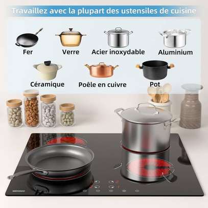 PLAQUE 4FEUX ENCASTRABLE KUMTEL 60X60 ELECTRIQUE NOIR HV604T image 3