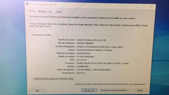 GAMER HP  Z420 +24"Graphique de 4go+16go 256go image 3