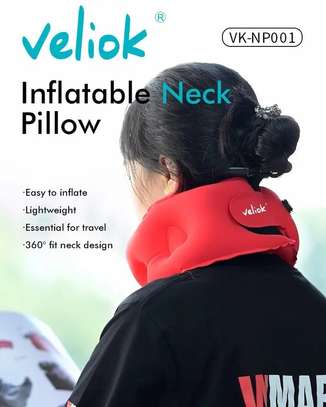 Oreiller cervical de voyage gonflable de poche image 11