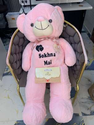 Globale ours peluche personnalisée 1m rose ou beige image 3