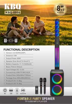 Party Speaker Bluetooth sur pied avec LED et micro image 6