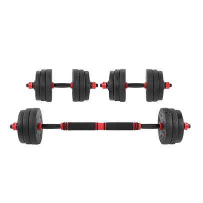 Haltères 15kg Musculation Réglable avec Barre d'extension image 2