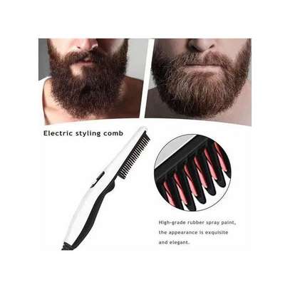 Brosse à cheveux chauffante, lisseur électrique pour barbe image 4