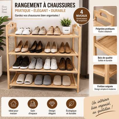 Étagère à Chaussures  4 Niveaux image 2