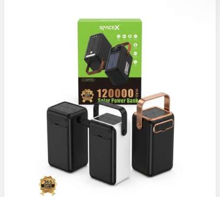 Power bank solaire 120000mAh noir rouge image 2