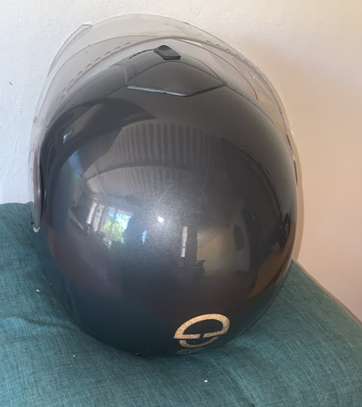 Casque moto intégral noir mat double visière image 4