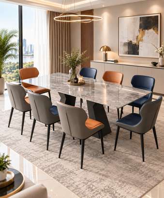 TABLE A MANGER EXTENSIBLE 8PLACES 160X200 GRIS image 2