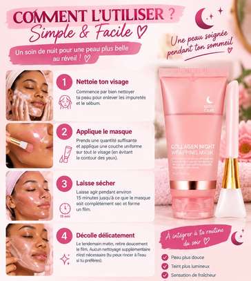 Masque visage collagène gel hydratant éclat peau image 4
