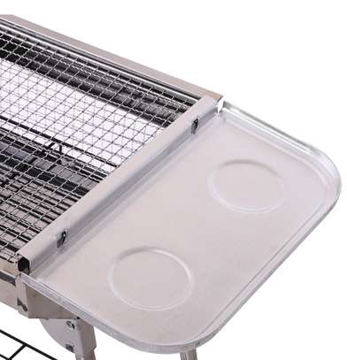 Barbecue charbon en inox, pliant et transportable image 5