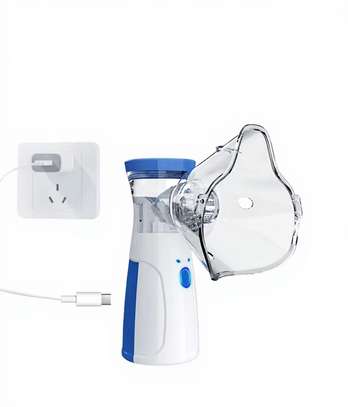 Inhalateur nébuliseur portable blanc et bleu léger image 2