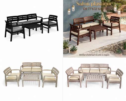 Salon jardin plastique 4 ou 5 places image 4