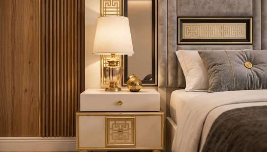 CHAMBRE A COUCHER 8BATTANTS 5PIECES VIP MARRON BEIGE EFUYLIM image 4