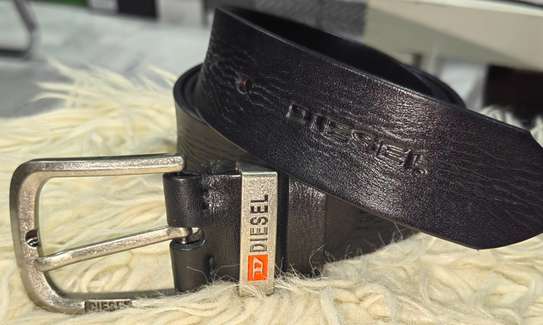Diesel et Levis ceinture cuir  boucle métal logo image 6