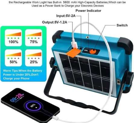 Lampe solaire Spot LED 100W, Batterie 7200 (mAh) image 6