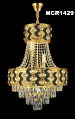 Lustre cristal doré moyen MCR1430 élégant image 4