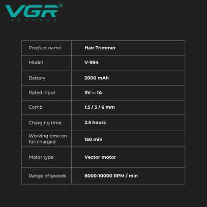 VGR - Tondeuse à cheveux professionnelle originale V-994 image 11