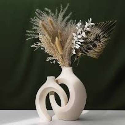 Ensemble 2 vases céramique blanc cassé motif cœur image 14